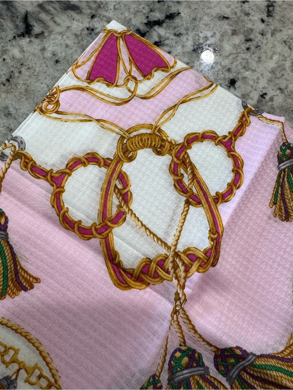 NWT CELINE Vintage Pink Neckerchief Scarf